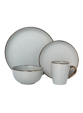 BIENSERVI 16PC STNEWRE DINERSET GRY/BRNZ