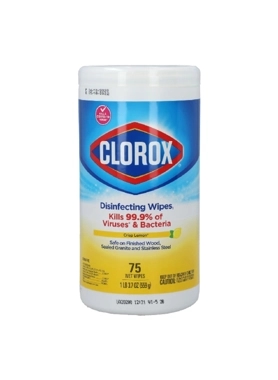 CLEANER-WIPES DISINFECTING 75COUNT LEMON