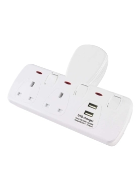 KISTENMACHER 4 SOCKET 2 USB 13A ADAPTOR