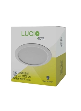 LUCIO LED LIGHT (PC), 18W, 1800LM, 3000K