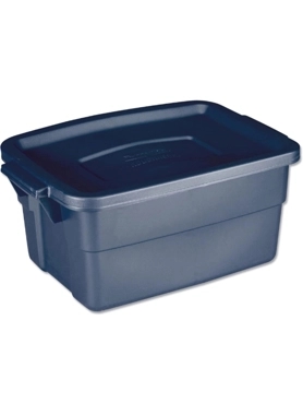 RUBBERMAID STORAGE BOX W/LID NAVY 3 Gal