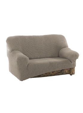 Sofa Skin - Niagara 2-Seater Stretchable and Elegant Design Sofa Cover Dark Beige 140-180 cm