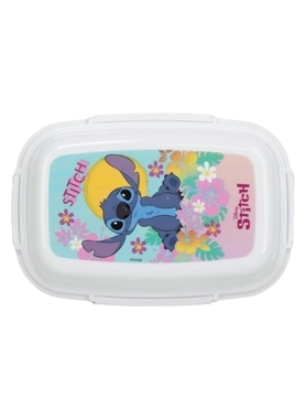 SUN LUNCH BOX W/4CLIPS STITCH PINK