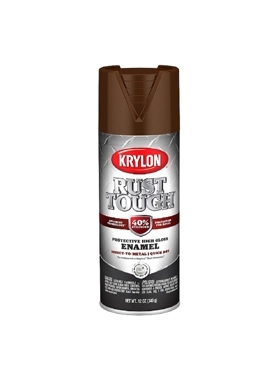 KRYLON RUST TOUGH S.PAINT LTHR BRWN 340G