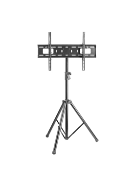 MICASA - Sturdy Steel and Plastic Tilting TV Mount with Adjustable Portable Tripod Stand Black 98.4 x 21.2 x 16.2 cm