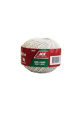 Ace - Twisted Braided Cotton Twine White #16 x 350 ft
