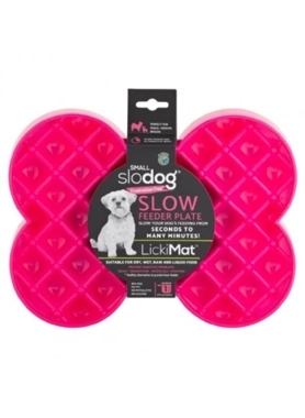 LICKIMAT SLODOG BONESHPE FEEDERPLATE PNK