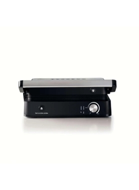 Ariete - 2000W 3-in-1 Metal Non-Stick Multifunctional Electric Grill Black and Silver 14 x 32.5 x 35 cm