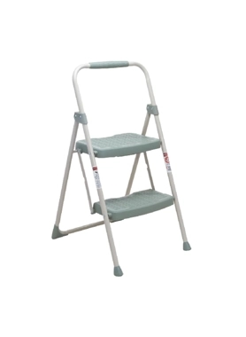 WERNER LADDER 2STEP FOLDING ALMOND/GREEN