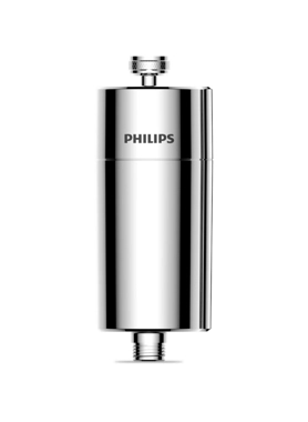 Philips - Easy to Install Stainless Steel In-Line Shower Filter Chrome 20.9 x 9.9 x 9.9 cm
