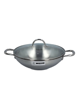 PARFAIT WOK W/LID INDUCTION S.STEEL 32CM