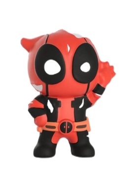 MARVEL - Dead Pool Hand Up Design Mochi Squishy Doll Red and Black 9 x 10 x 10 cm