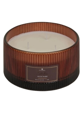Atmosphera - Albie Black Fig Collection Fruity Scented Jar Candle Dark Red and White 635 g