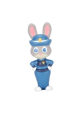 DISNEY - Cute Appearance Soft Squeezable Smooth Collectible Zootopia Judy Squishy Doll Blue and Grey 10 x 10 x 10 cm