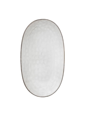 FLOWER PLATE 30X18CM BLUE