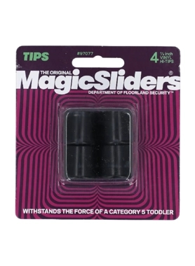 MAGIC SLIDERS 4PC VINYL TIPS 17/20CM BLK