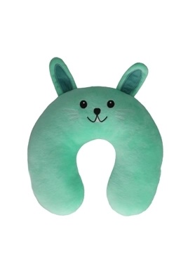 Reve - High Quality Rabbit Design Kids Neck Pillow Green 8 x 26 x 28 cm