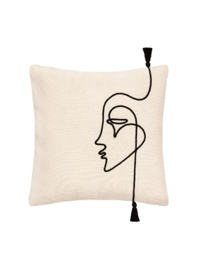 SQUARE CUSHIONCOVER FACE ROPE40X40CM