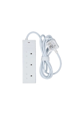ALFANAR EXT CORD 3 SOCKET WHITE