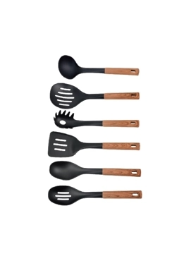 PARFAIT UTENSIL SET W/STAND-WOODEN 6PCS