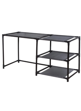 STORAGE RACK 3TIER BLACK