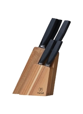 PARFAIT KNIFE 6PC BLOCKSET WOODSTAND BLK