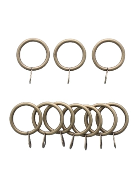 MICASA 10-PIECE RINGS ANTIQUE BRASS 19MM