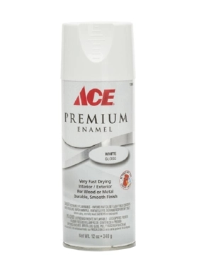ACE SPRAY PAINT ENAMEL GLOSS WHITE 355ML