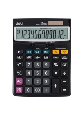 DELI OFFICE CALCULATOR 12 DIGITS + TAX