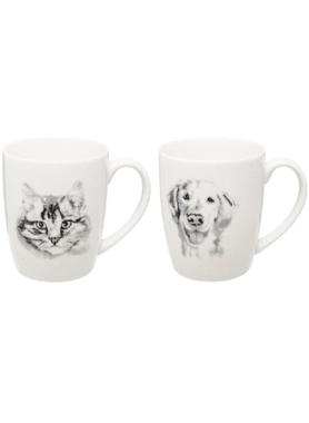Secret de Gourmet - Friends Assorted Design Mug Black and White 340 ml