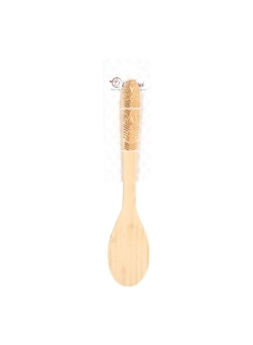 BIEN SERVI BAMBOO SPOON W/EMB HNDLE 30CM