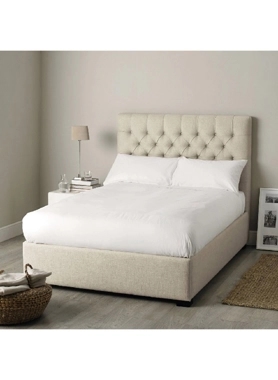 CELIA FITED SHEET QUEN WHITE150X200+30CM