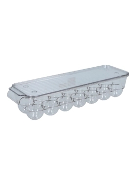 FELLI EGG HOLDER W/COVER MEDIUM CLEAR