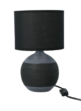MICASA BLACK SHADE TABLE LAMP 20X20X33CM
