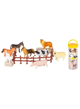 Xin Teng Yi - 12-Piece Farm Animal Play Set for Kids Multicolour 23 x 8.5 x 8.5 cm