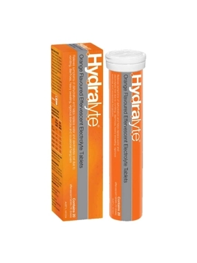 20-Piece Orange Flavoured Effervescent Electrolyte Tablets 15 x 3.7 x 3.7 cm
