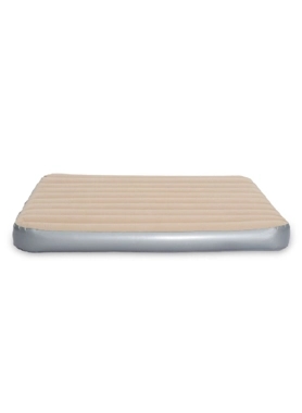 L.A. AIRBED W/FOOT PUMP 152X203X25CM BGE
