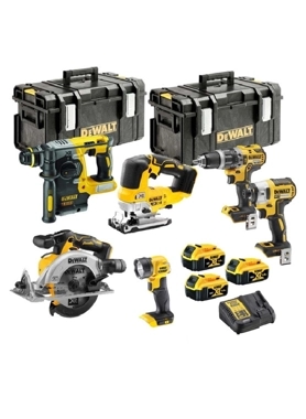 DEWALT 18V BRUSHLESS 6 PIECE KIT 3X5AH