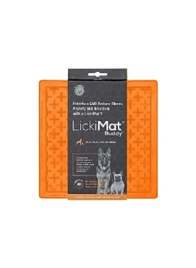LICKIMAT DOG BUDDY CLASSIC FEEDER ORANGE