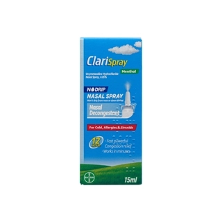 Bayer Clarispray Menthol Nasal Allergy Spray 15.8ml