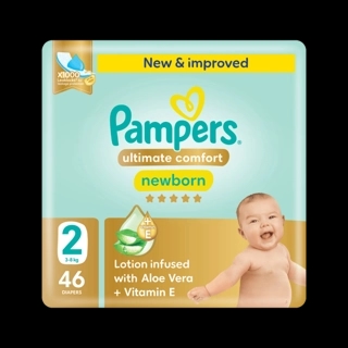 Pampers Ultimate Comfort Taped Diapers, Size 2, 3-8 46Pieces