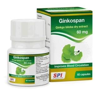 GINKOSPAN 60Mg Ginkgo Biloba 60 Veg Cap