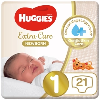 Huggies Extra Care Newborn Diapers Size 1 21 Pieces