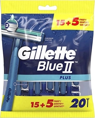 Gillette Blue II Plus Disposable Razors 15 Pieces