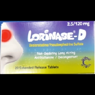 Lorinase D Extended Release Tablets 2.5/120mg 20Tablets