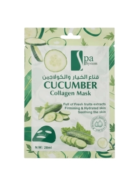SPA SYSTEM MASK FOR FACE CUCUMBER AND COLLAGEN