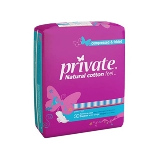 Private Natural Cotton Feel Maxi Thick Sanitary Pads 30 Pieces