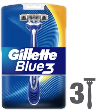 Gillette Blue3 Men\'s Disposable Razors 3 Pieces