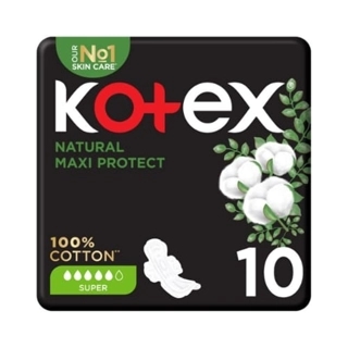 Kotex Natural Maxi Protect Cotton Pads 10 Pieces