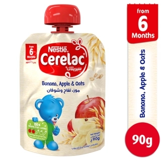Nestle Cerelac Banana Apple Oats Puree 90g